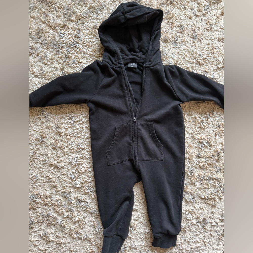 Little Bipsy Black Hooded Jumpsuit